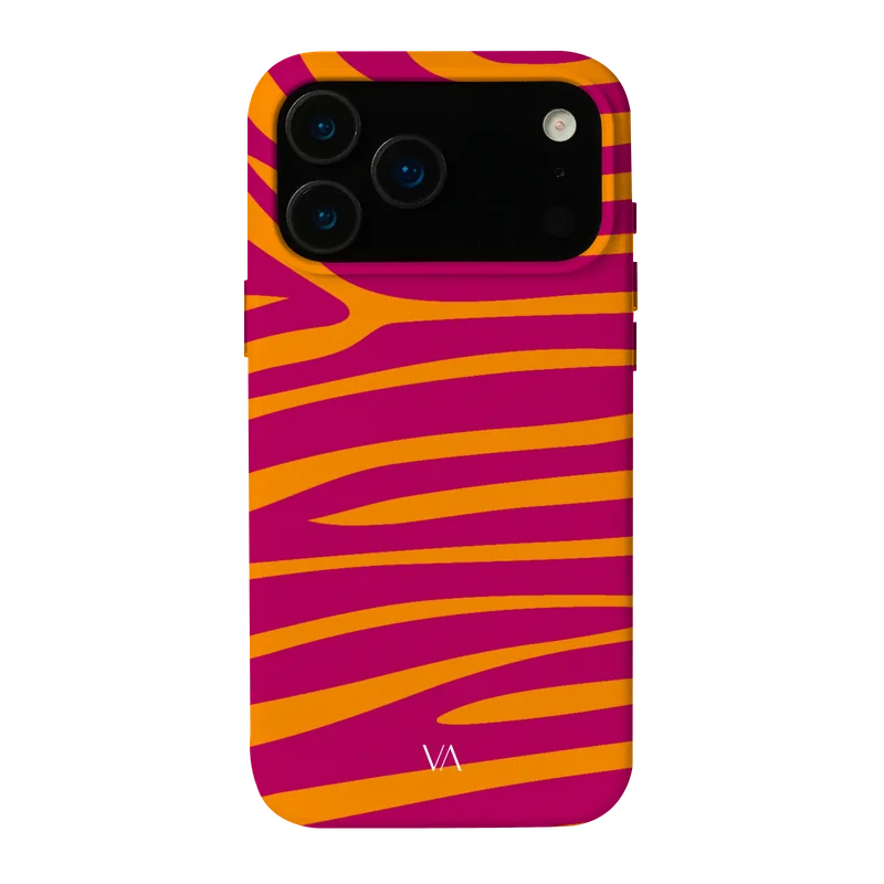 Fuchsia Zebra phone case